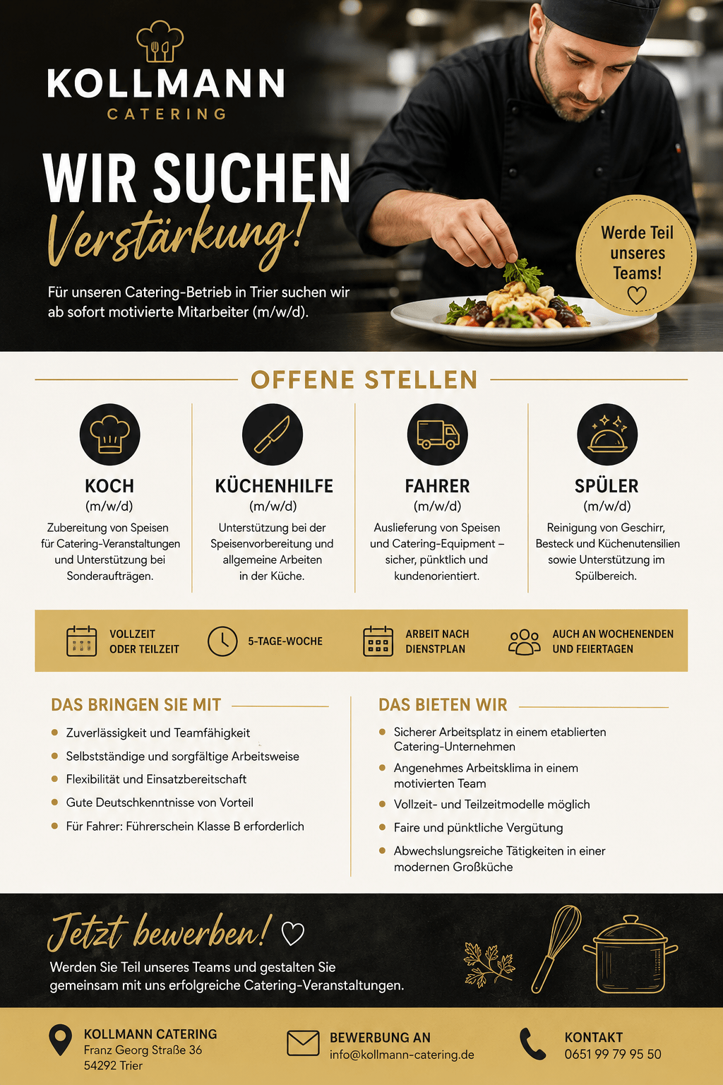 Bild von der Webseite von Kollmanns Trier Restaurant / Frühstück / Bistro / Catering